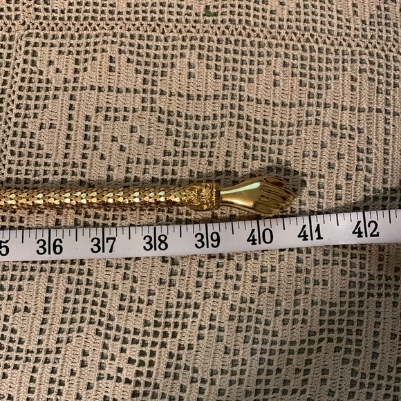 1970s DL Auld Clasping Hands Gold Tone Mesh Belt/Necklace ✨ - Picture 16 of 16